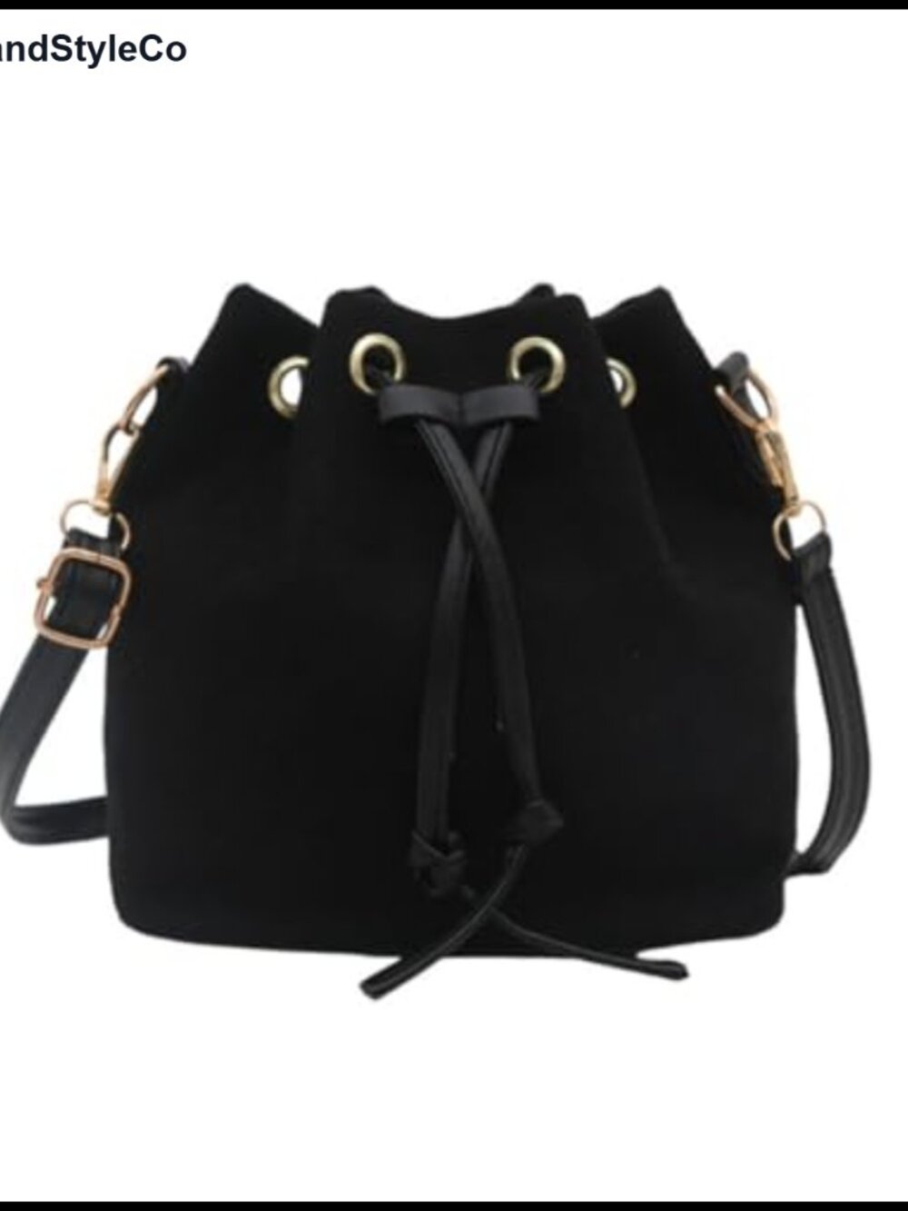 Suede Bucket Bag Drawstring Crossbody Shoulder Purse Vintage Everyday Work